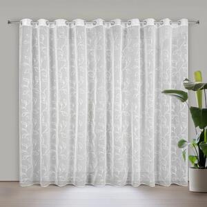 ZÁCLONA NA KROUŽCÍCH ANIRA 350X250 CM BÍLÁ