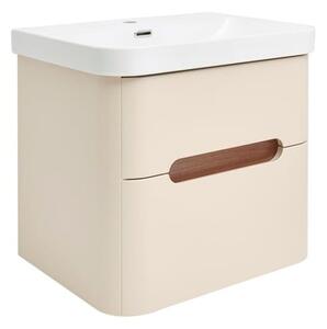 Koupelnová skříňka s umyvadlem SAT Fusion 57,5x53x45 cm pískově béžová mat SATFUSION260BEU