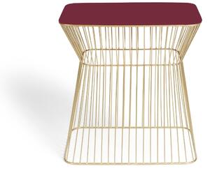 Vínovo zlatý kovový odkládací stolek BOLD MONKEY NO OFFENCE 45 x 29,5 cm