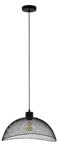 EGLO Závěsné designové osvětlení POMPEYA, 1xE27, 60W, černé, 44cm 43304