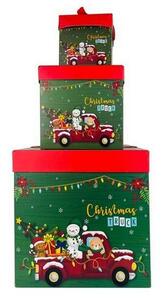 Toro Sada vánočních dárkových krabic se stuhou Christmas Truck, 3 velikosti