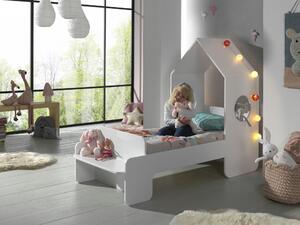 Bílá lakovaná dětská postel Vipack Casami 70 x 140 cm