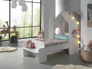 Bílá lakovaná dětská postel Vipack Casami 70 x 140 cm