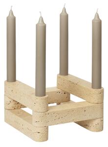 FERM LIVING Modulární svícen Newel, Travertine