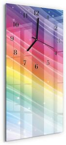 Skleněné hodiny vertikální Duha zsppc-30x60-00180788