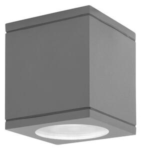 NOVA LUCE venkovní stropní svítidlo CERISE tmavě šedý hliník a skleněný difuzor GU10 1x7W IP54 220-240V bez žárovky 9020022