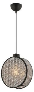Lustr na lanku DRUM 1xE27/60W/230V šedá/černá