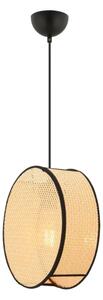 Lustr na lanku BIG DRUM 1xE27/60W/230V béžová/černá