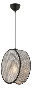 Lustr na lanku BIG DRUM 1xE27/60W/230V šedá/černá