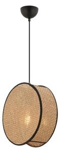 Lustr na lanku BIG DRUM 1xE27/60W/230V hnědá/černá