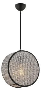 Lustr na lanku BIG DRUM 1xE27/60W/230V šedá/černá