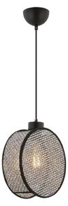 Lustr na lanku DRUM 1xE27/60W/230V šedá/černá