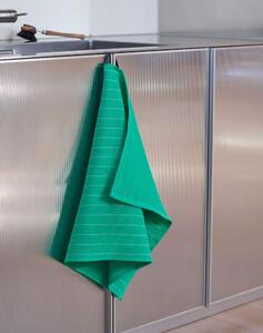 HAY Kuchyňská utěrka Canteen, emerald pinstripe