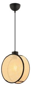 Lustr na lanku DRUM 1xE27/60W/230V béžová/černá