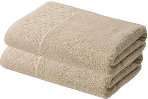 Livarno® Froté osuška 70 x 140 cm, 450 g/m2, 2dílná, béžová (800013271)