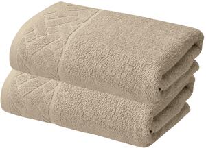 Livarno® Sada froté ručníků 50 x 100 cm, 450 g/m2, 2dílná, béžová (800013275)