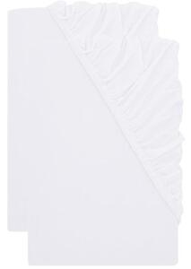 Livarno® Sada žerzejových napínacích prostěradel, 90-100 x 200 cm, 2dílná, bílá (800013276)