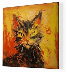 Obraz na plátně - Kočka paní Smithové FeelHappy.cz Velikost obrazu: 140 x 140 cm
