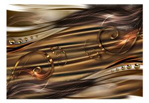 Murando DeLuxe Tapeta abstraktní zlatohnědá Rozměry (š x v) a Typ: 147x105 cm - samolepící