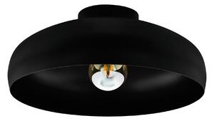 Eglo 43637 MOGANO - Černý stropní lustr 1 x E27, Ø 40cm (Přisazené černé vintage svítidlo )