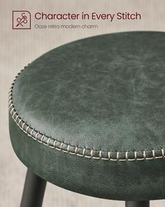 VASAGLE Barová židle - zelená - 49,5x63x49,5 cm - set 2 ks