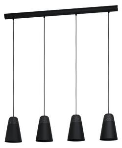 EGLO Závěsné moderní osvětlení CANTERRAS, 4xE27, 40W, černé 99545