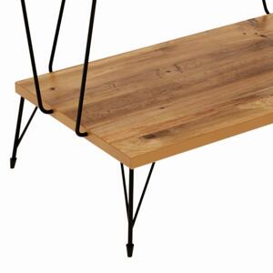 Přístavný stolek LAZANDO borovice/černá