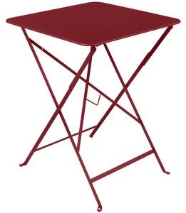 Červený kovový skládací stůl Fermob Bistro 57 x 57 cm