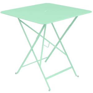 Opálově zelený kovový skládací stůl Fermob Bistro 71 x 71 cm
