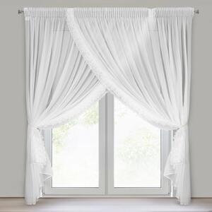 ZÁCLONA NA PÁSCE LUISA 400X250 CM BÍLÁ