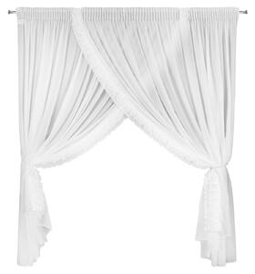 ZÁCLONA NA PÁSCE LUISA 400X250 CM BÍLÁ