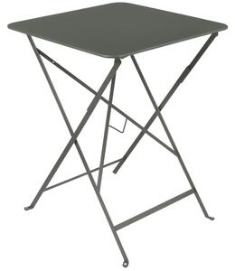 Šedozelený kovový skládací stůl Fermob Bistro 57 x 57 cm