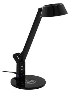 EGLO Stolní LED lampa s možností nabíjení telefonů BANDERALO, 4,8W, teplá-studená bílá, černá 99832