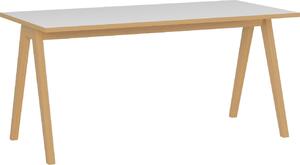 Bílý dřevěný pracovní stůl Germania Helsinki 160 x 80 cm