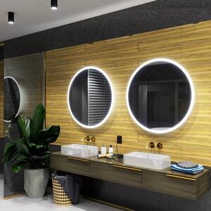 Koupelnové zrcadlo DELHI s LED podsvícením Ø 140 cm