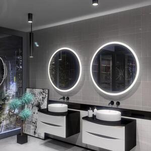 Koupelnové zrcadlo DELHI s LED podsvícením Ø 140 cm