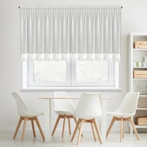 KRÁTKÁ ZÁCLONA NA PÁSCE LUISA 400X80 CM BÍLÁ