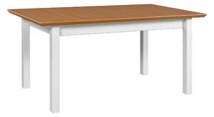 Jídelní stůl Arwen 5 L Zvolte barvu nožek: Bílá, Barva horní desky stolu (dýha): Kaštan