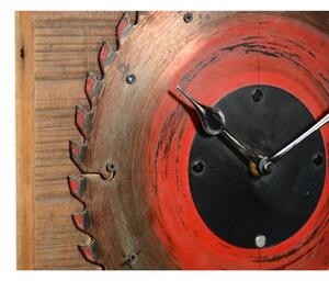 Dřevěné nástěnné hodiny s háčky 30x60 F0A00000639W