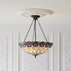Endon 111872 - Lustr na řetězu Tiffany HUTCHINSON 3xE27/60W/230V pr. 50 cm