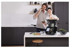 SILVERCREST® Monsieur Cuisine Smart BLACK EDITION SKMS 1200 B1 s přesouvací a mixovací podložkou pod kuchyňského robota Monsieur Cuisine (800006622)