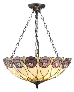 Endon 111872 - Lustr na řetězu Tiffany HUTCHINSON 3xE27/60W/230V pr. 50 cm