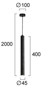 LED Lustr na lanku LEONARD LED/7W/230V černá