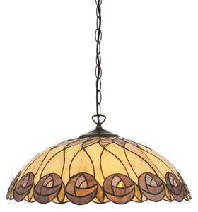 Endon 111985 - Lustr na řetězu Tiffany HUTCHINSON 3xE27/10W/230V pr. 50 cm