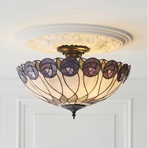 Endon 111906 - Přisazený lustr Tiffany HUTCHINSON 3xE27/10W/230V pr. 50 cm