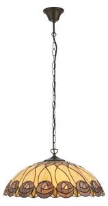 Endon 111985 - Lustr na řetězu Tiffany HUTCHINSON 3xE27/10W/230V pr. 50 cm