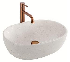 REA-U8480 - Umyvadlo na desku AMELIA 34,5x48 cm keramika/imitace kamene