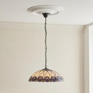 Endon 111985 - Lustr na řetězu Tiffany HUTCHINSON 3xE27/10W/230V pr. 50 cm