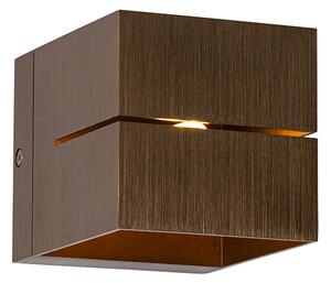 Sada 2 chytrých nástěnných lamp tmavě bronzová 9,7 cm vč. Wifi G9 - Transfer Groove