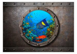 3D fototapeta okno ponorky + lepidlo ZDARMA Velikost (šířka x výška): 150x105 cm
